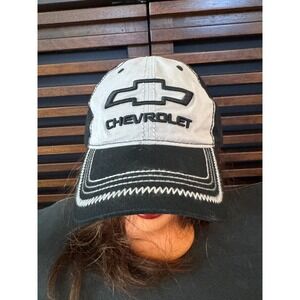 Chevrolet Hat Cap Gray‎ & Black Adjustable Back GM Official Licensed